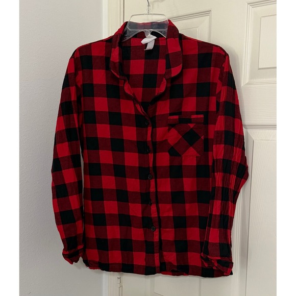 Wondershop Other - Wondershop Women's sz L Buffalo Plaid Pajama Set Red Black Cotton Sleepwear Cozy